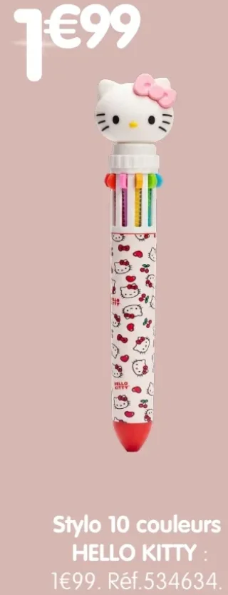 Stylo 10 couleurs HELLO KITTY