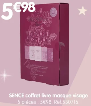 SENCE coffret livre masque visage - 5 pièces