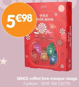 SENCE coffret livre masque visage 5 pièces
