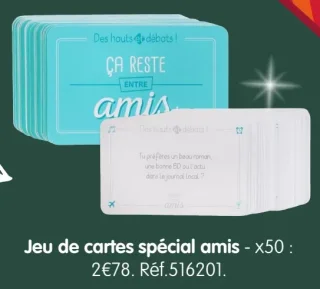 Jeu de cartes spécial amis - x50