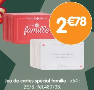 Jeu de cartes spécial famille - x54