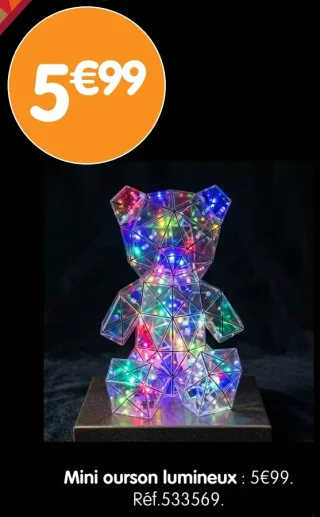 Mini ourson lumineux