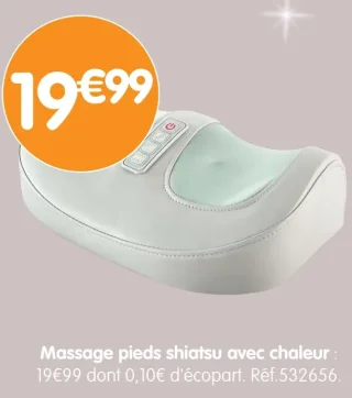 Massage pieds shiatsu avec chaleur