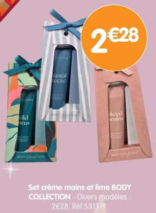 Set crème mains et lime BODY COLLECTION