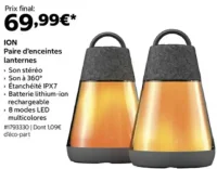 ION Paire d'enceintes lanternes