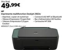 HP Imprimante multifonction Deskjet 2922e