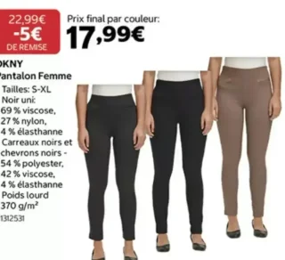 DKNY Pantalon Femme
