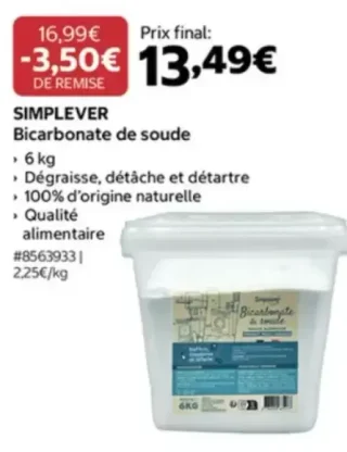 Bicarbonate de soude Simplever