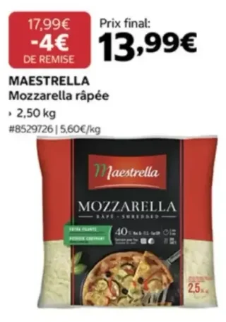 Mozzarella râpée Maestrella