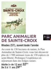 PARC ANIMALIER DE SAINTE-CROIX Rhodes (57), ouvert toute l'année