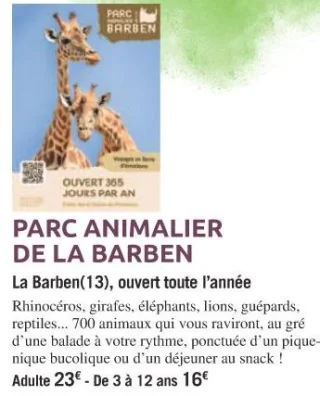 PARC ANIMALIER DE LA BARBEN