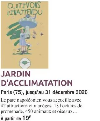 JARDIN D'ACCLIMATATION