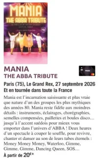 MANIA THE ABBA TRIBUTE