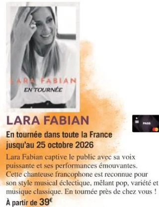Lara Fabian en tournée