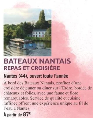 BATEAUX NANTAIS REPAS ET CROISIÈRE