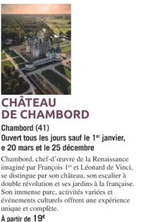 CHÂTEAU DE CHAMBORD