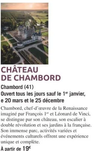 CHÂTEAU DE CHAMBORD