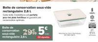 Pyrex Boîte de conservation sous-vide rectangulaire 2,6 L