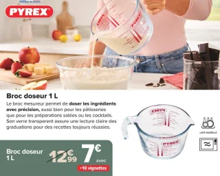 Broc doseur 1 L Pyrex