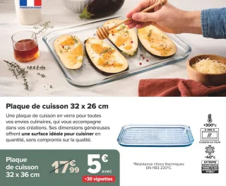 PYREX Plaque de cuisson 32 x 26 cm
