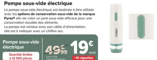 Pompe sous-vide électrique