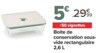 PYREX Boite de conservation sous-vide rectangulaire 2,6 L