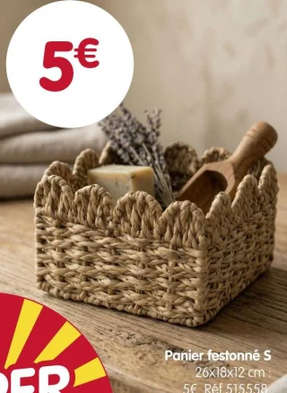 Panier festonné S