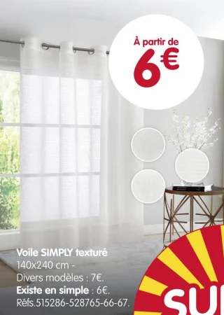 Voile SIMPLY texturé