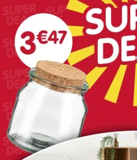 Bocal avec couvercle en liège