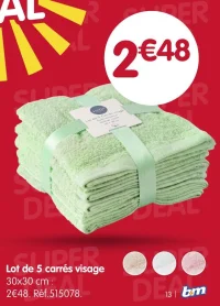 Simply Lot de 5 carrés visage