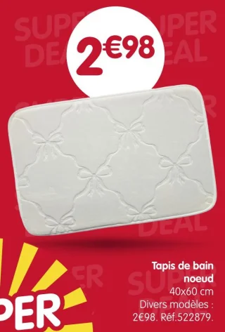 Tapis de bain noeud