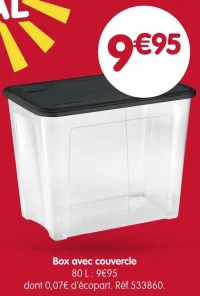 Box avec couvercle 80 L