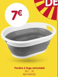 Panière à linge rétractable
