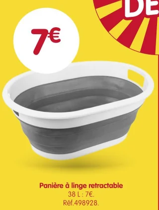 Panière à linge rétractable
