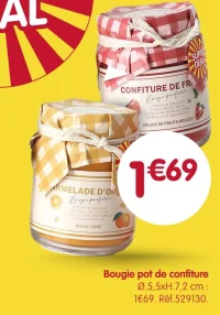Bougie pot de confiture