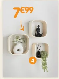 Lot de 3 étagères avec coins arrondis