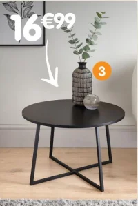 Table basse ronde - Ø.60x40 cm