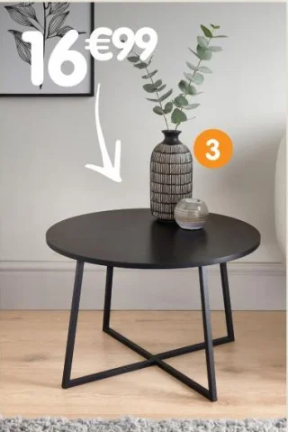 Table basse ronde - Ø.60x40 cm