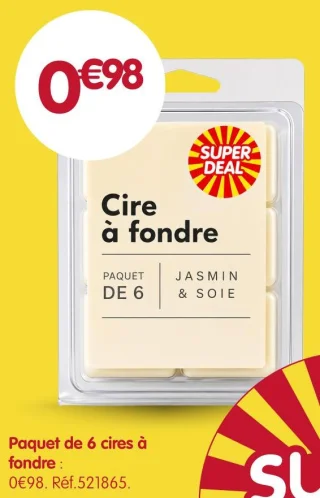 Paquet de 6 cires à fondre