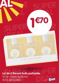 Lot de 3 flacons huile parfumée