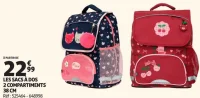 Auchan Les sacs à dos 2 compartiments 38 cm