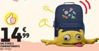 Auchan Sac à dos 2 compartiments