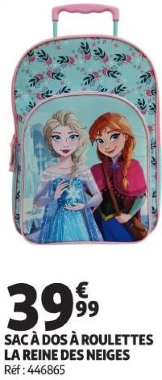 SAC À DOS À ROULETTES LA REINE DES NEIGES