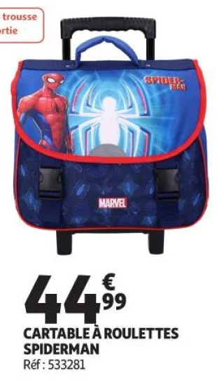 CARTABLE À ROULETTES SPIDERMAN