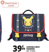 CARTABLE 38CM POKÉMON