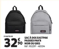 SAC À DOS EASTPAK PADDED PAK'R NOIR OU GRIS