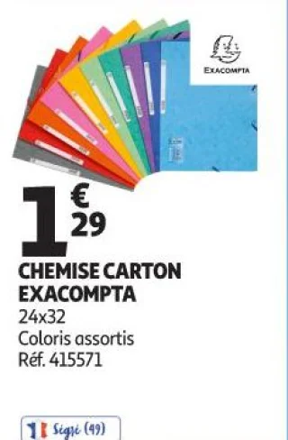 CHEMISE CARTON EXACOMPTA 24x32