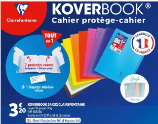 KOVERBOOK 24X32 CLAIREFONTAINE Seyes 96 pages 90g